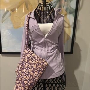 Lavender Zip-Up Hoodie Jacket